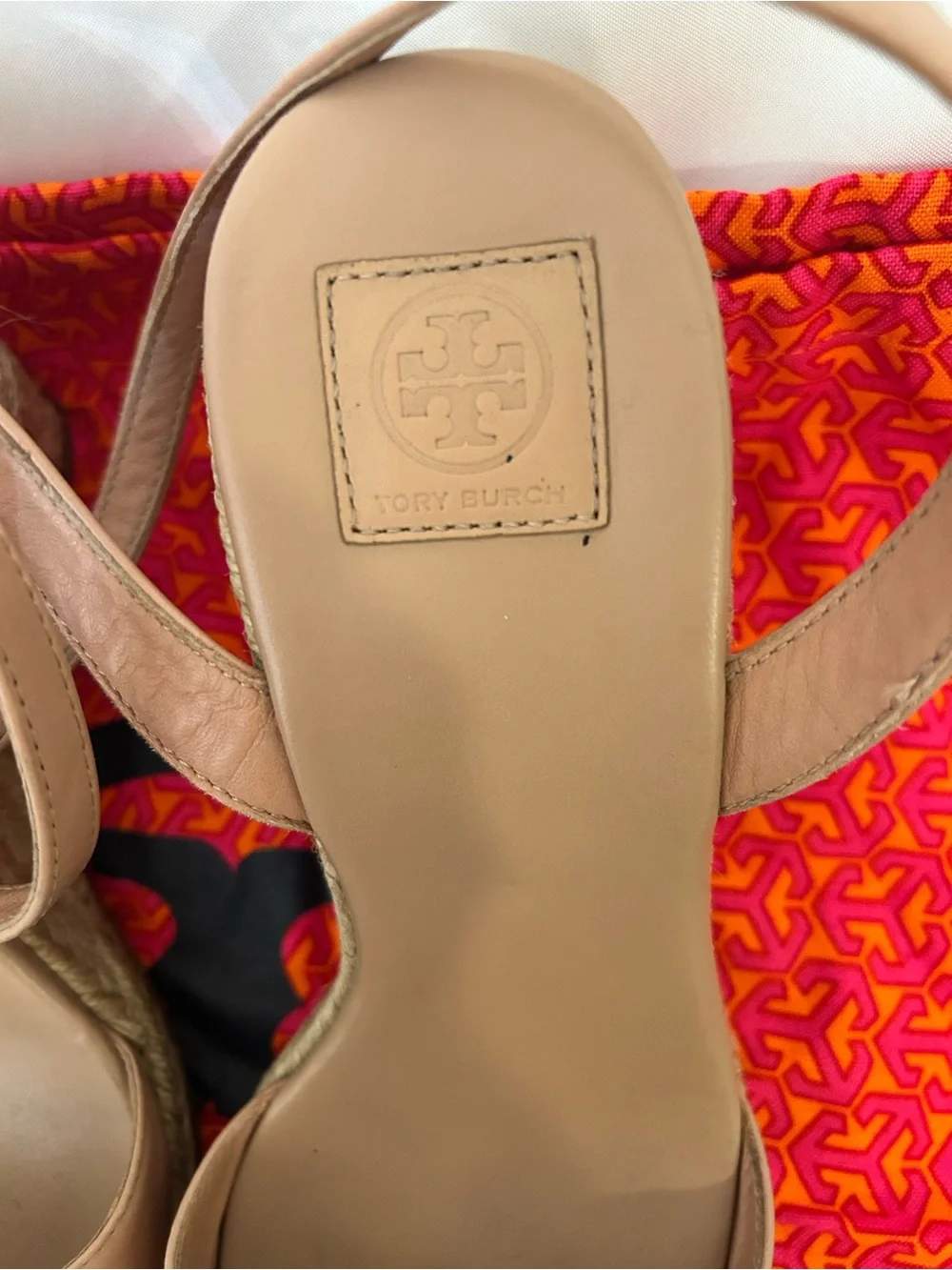 Tory Burch Leather Ankle-Strap Wedge Sandals